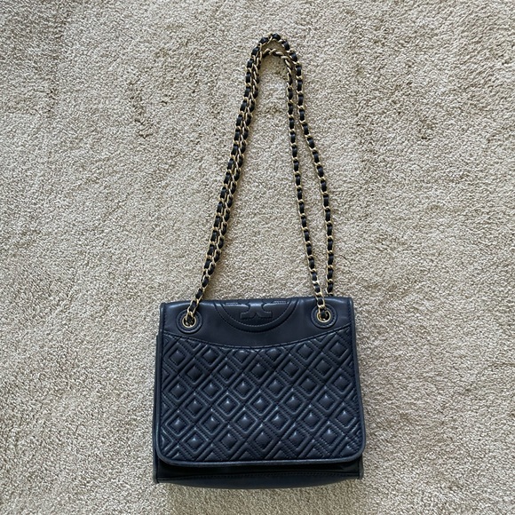 Tory Burch Bags Tory Burch Savannah Convertible Shoulder Bag Navy